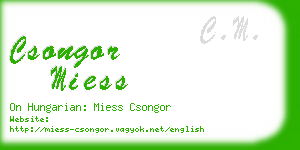 csongor miess business card